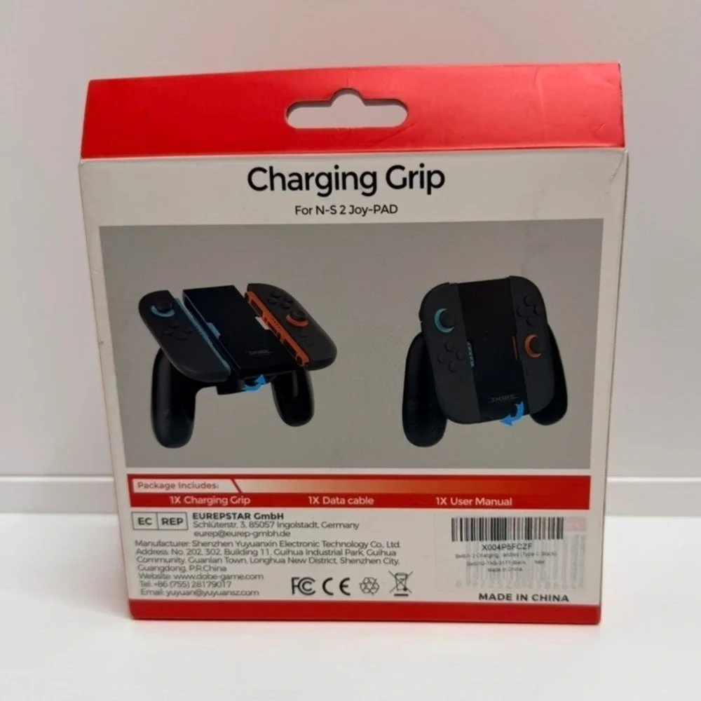Dobe Nintendo Switch2 Joy-Con Charging Grip TNS-3177 Black with Type-C Cable New
